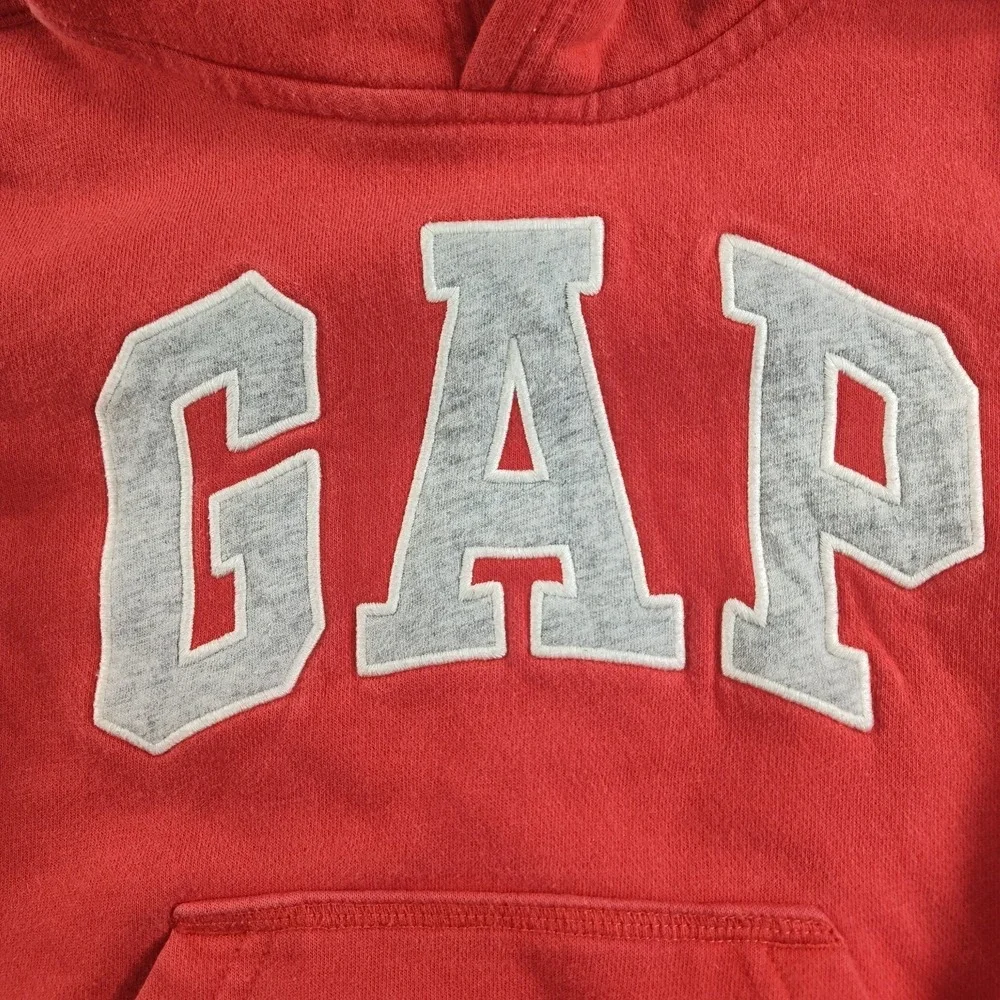 GAP Kid's Sweatshirt Size 5 Year Toddler Red Long Sleeve‎ Kanga Pocket Hoodie 📏